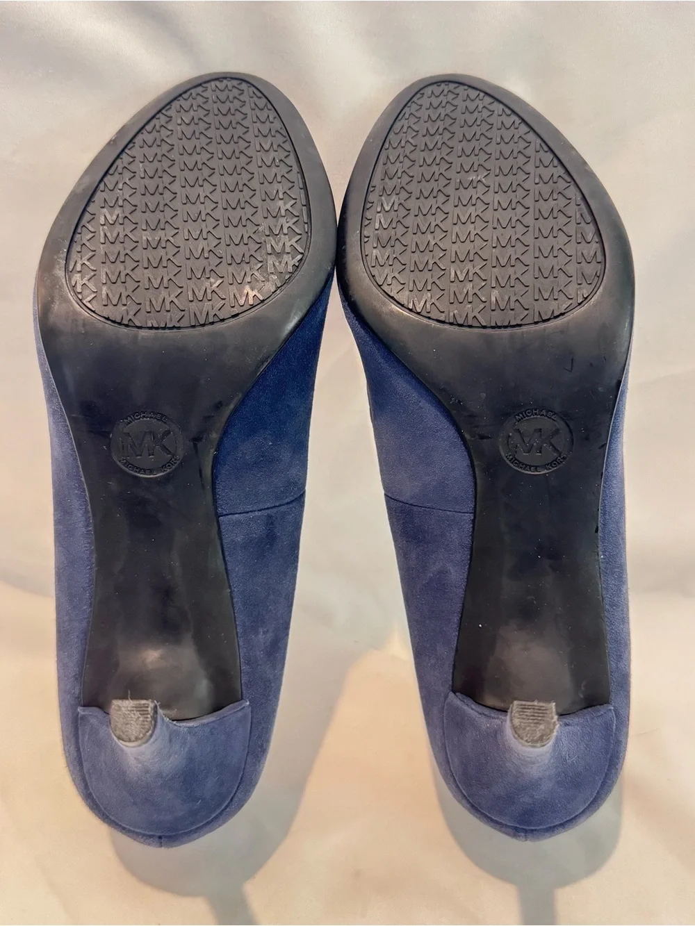 MICHAEL Michael Kors Women's Flex Mid Pump Blue Suede Shoes Heels Pumps Size 7.5